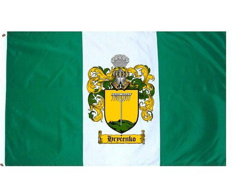Hrycenko family crest coat of arms flag