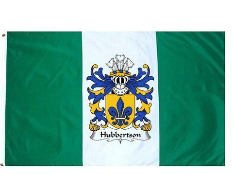 Hubbertson family crest coat of arms flag