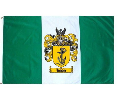 Hublein family crest coat of arms flag
