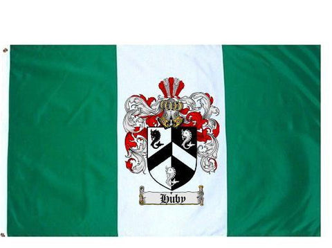 Huby family crest coat of arms flag