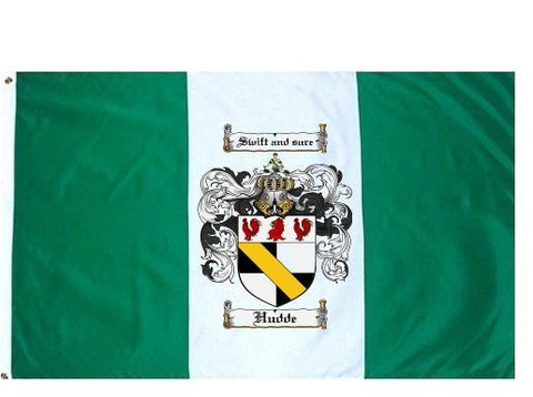 Hudde family crest coat of arms flag