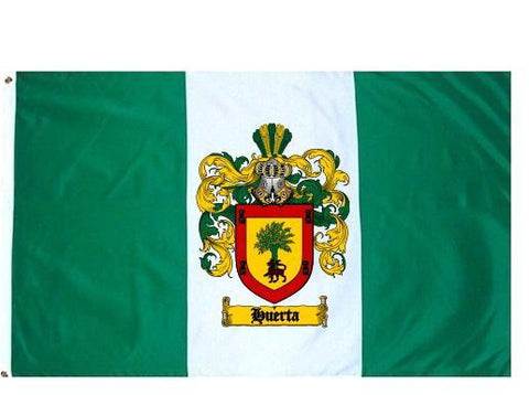 Huerta family crest coat of arms flag