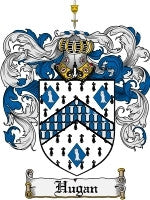Hugan coat of arms family crest download