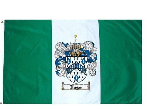Hugan family crest coat of arms flag