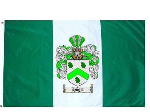 Hugel family crest coat of arms flag