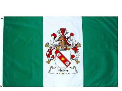 Huhn family crest coat of arms flag