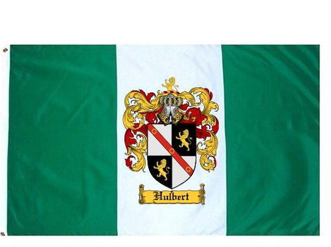 Hulbert family crest coat of arms flag