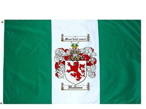 Hultone family crest coat of arms flag