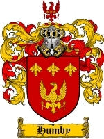 Humby coat of arms family crest download