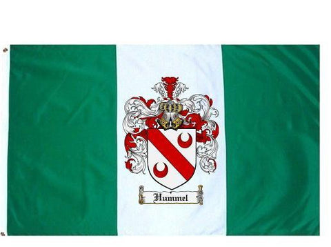 Hummel family crest coat of arms flag