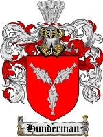 Hunderman coat of arms family crest download