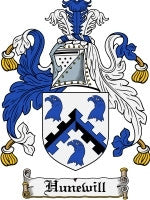 Hunewill coat of arms family crest download