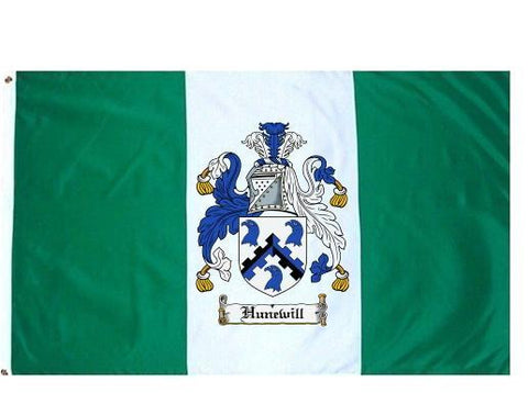 Hunewill family crest coat of arms flag