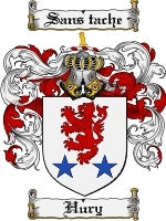 Hury coat of arms family crest download