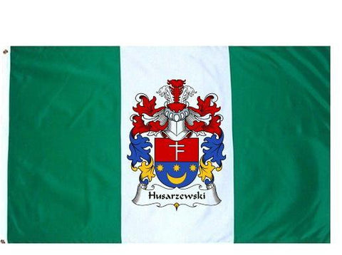 Husarzewski family crest coat of arms flag