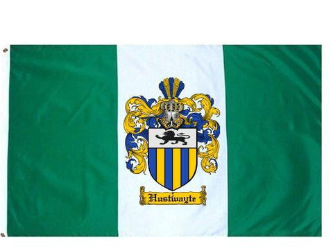 Hustwayte family crest coat of arms flag