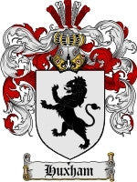 Huxham coat of arms family crest download