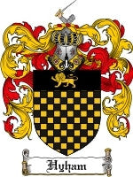Hyham coat of arms family crest download