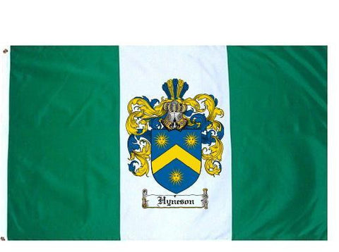 Hyneson family crest coat of arms flag