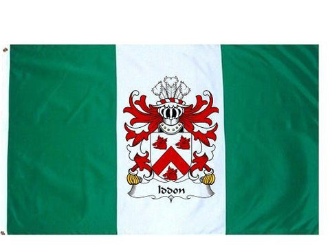 Iddon family crest coat of arms flag