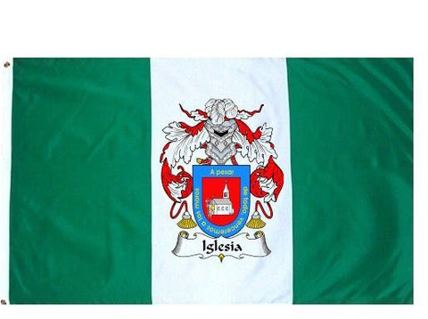 Iglesia family crest coat of arms flag