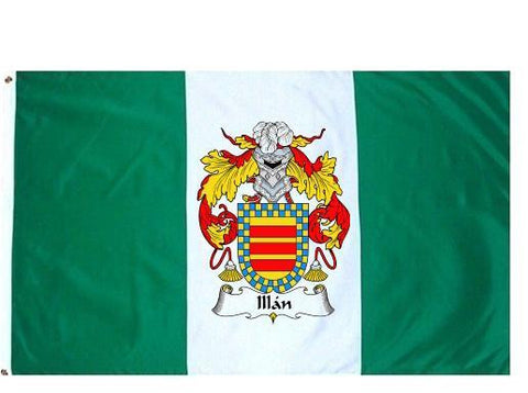Illan family crest coat of arms flag