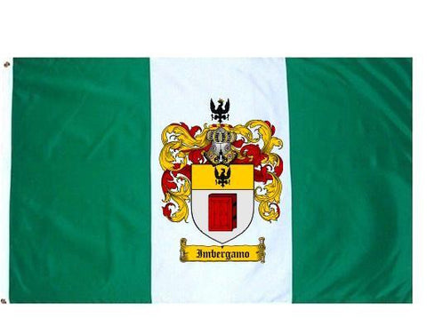 Imbergamo family crest coat of arms flag