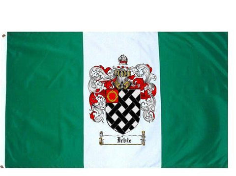 Irbie family crest coat of arms flag