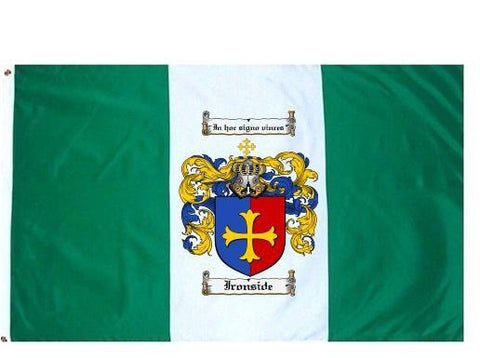 Ironside family crest coat of arms flag