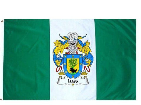 Isasa family crest coat of arms flag