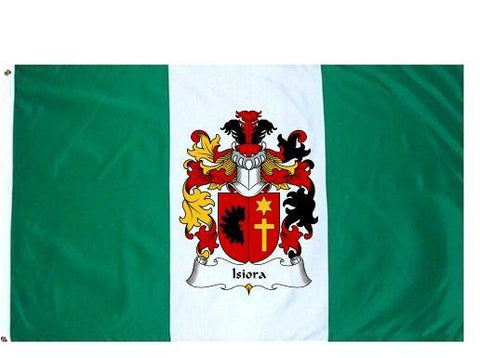 Isiora family crest coat of arms flag
