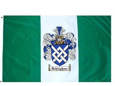 Itchingham family crest coat of arms flag