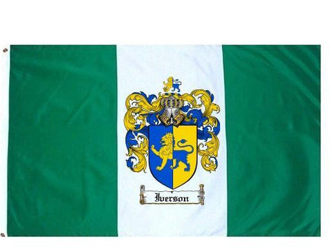 Iverson family crest coat of arms flag