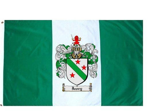 Ivory family crest coat of arms flag