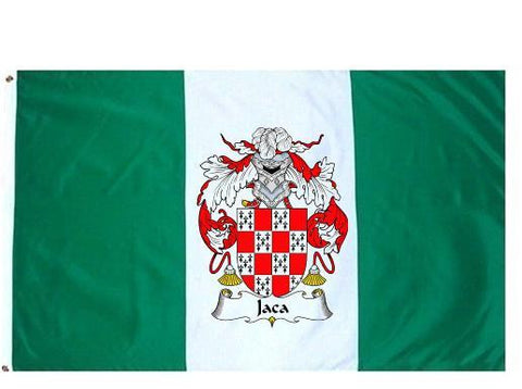 Jaca family crest coat of arms flag