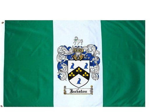 Jackston family crest coat of arms flag