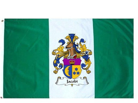 Jacobi family crest coat of arms flag