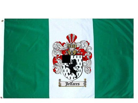 Jeffares family crest coat of arms flag