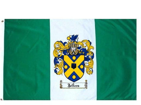 Jeffers family crest coat of arms flag