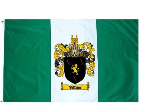 Jeffries family crest coat of arms flag