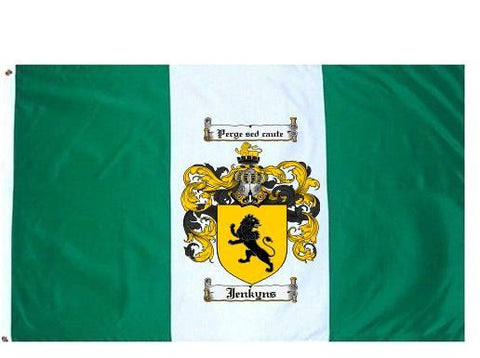Jenkyns family crest coat of arms flag
