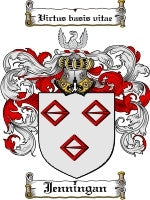 Jenningan coat of arms family crest download