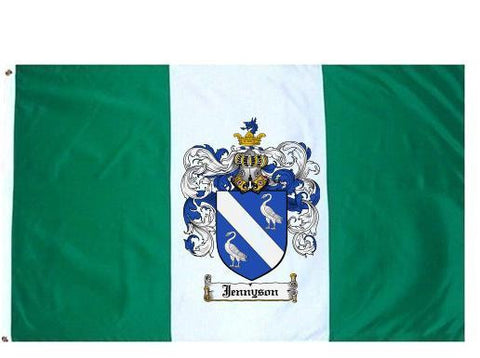 Jennyson family crest coat of arms flag