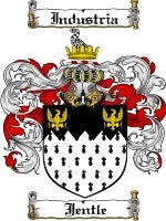 Jentle coat of arms family crest download