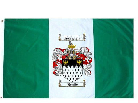 Jentle family crest coat of arms flag