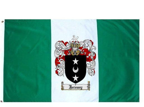 Jeremy family crest coat of arms flag