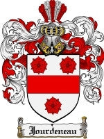 Jourdeneau coat of arms family crest download
