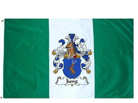 Jung family crest coat of arms flag