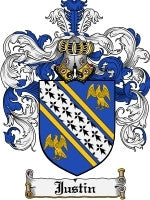 Justin coat of arms family crest download