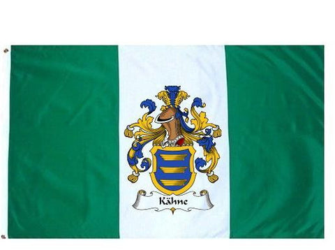 Kahne family crest coat of arms flag